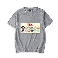 Gakuen Babysitters Unisex Fun Cartoon Print T-Shirt with Round Neck and Short Sleeve