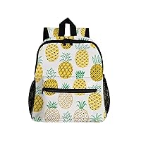My Daily Preschool Kids Backpack, Pineapples Pattern Mini Bookbag Kindergarten Nursery Bags for Boys Girls Toddler