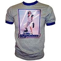 Star Wars A New Hope Vintage 12 Back Luke Skywalker Promotional Press Print Retro Ringer T-Shirt