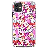 Case Compatible with iPhone 14 13 Pro Max 12 Mini 11 Xs X 8 Plus Xr 7 SE 6s 5 Anime Silicone Slim Lightweight Creepy Cute Flexible Design Kawaii Soft Clear Print Japanese Teddy Bear
