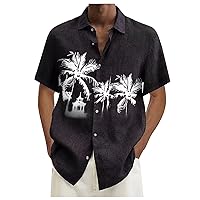 Hawaiian Shirt for Men Vacation Novelty Streetwear Party Designer Summer Casual Linen Short Sleeve Loose Shirts