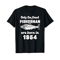 Finest Fisherman Born in 1954 69 Yo Fishing 69th Birthday T-Shirt