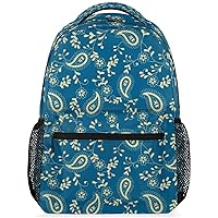 Paisley Pattern Backpack for Kids Boys Girls Indian Ethnic School Bookbag for College Middle High School Bag Rucksack Casual Daypack Computer Laptop Backpack for Women Men