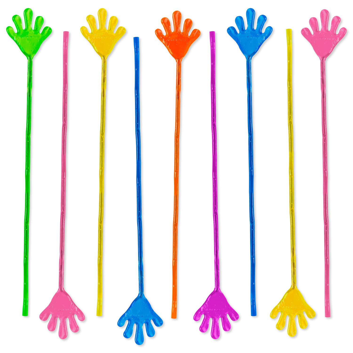 Vinyl Glitter Mini Sticky Hands Toys for Children Party Favors, Birthdays - 1 1/4