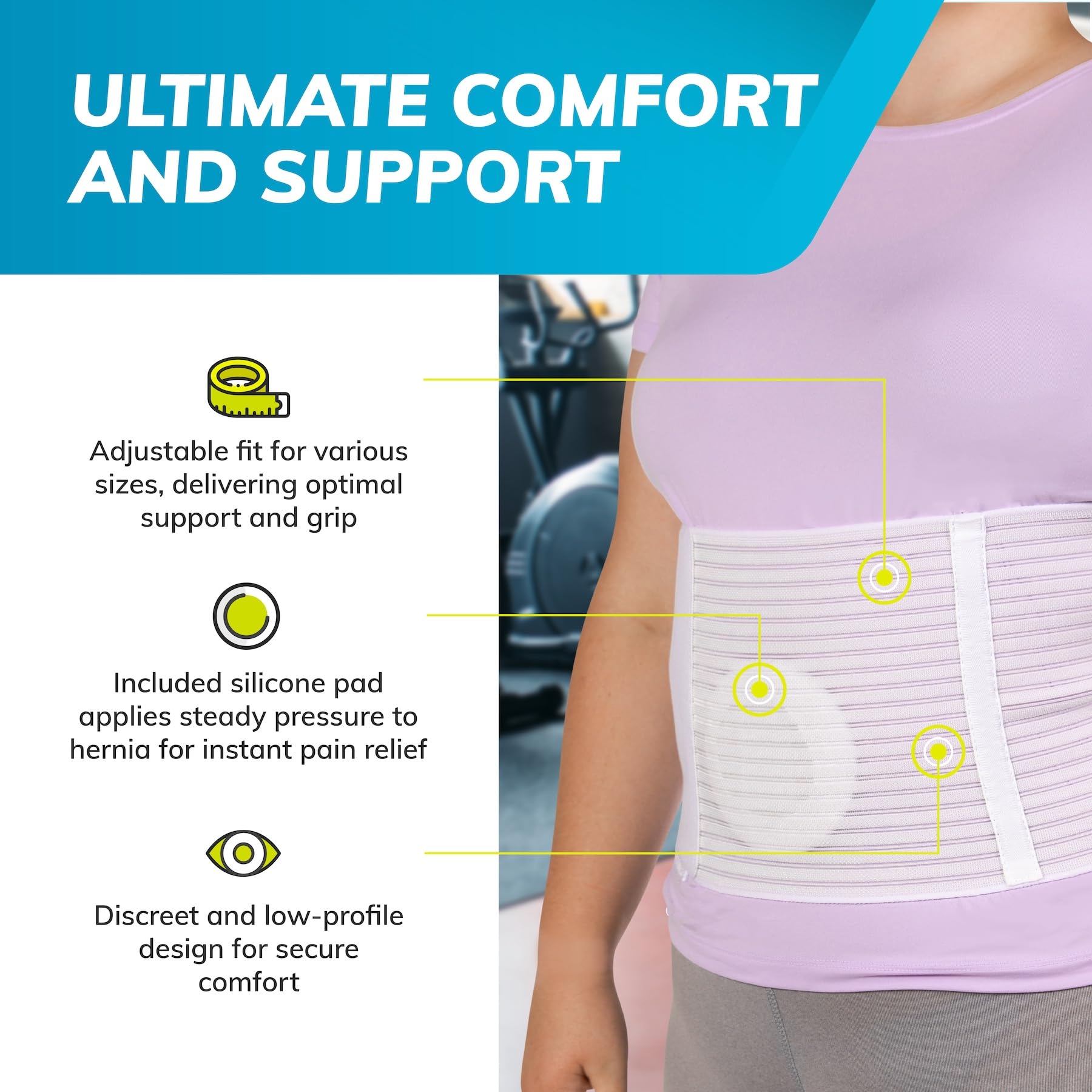 BraceAbility Hernia Belt for Men & Women | Stomach Truss Binder with Compression Support Pad for Abdominal, Umbilical, Navel & Belly Button Hernias - L/XL 8
