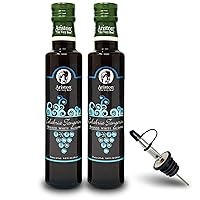 Tangerine White Balsamic Vinegar Bundle - With (2) 8.45 fl oz Ariston Calabrian Tangerine White Balsamic Vinegar and (1) Wyked Yummy Stainless Steel Pour Spout for mess free pouring