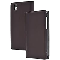 Plata SH-01K / SHV40 / SH-M05 Notebook Type Case, Lamb Sheepskin, Sheepskin, Genuine Leather, Cover, Brown