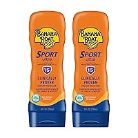 Sport Ultra SPF 15 Sunscreen Lotion Twin Pack | Banana Boat Sunscreen SPF 15 Lotion, Oxybenzone Free Sunscreen, Sunblock Lotion Sunscreen, Banana Boat Lotion, Water Resistant Sunscreen