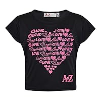A2Z 4 Kids® Girls Top Kids Love Print Stylish Fashion T Shirt Crop Top 5-13 Yr