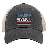 Trump Vivek Baseball Cap Daddy Hat AllBlack Men's Hats & Caps Gifts for Daughter Hiking Caps