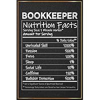 Bookkeeper Gifts: Bookkeepers Notebook For Men and Women - Inspirational Notebook For Bookkeeper Office Gift, Birthday and Thank You Gifts, ... Presents (Bookkeeper Nutritional Facts)