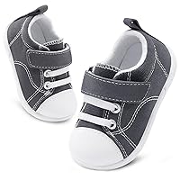 FEETCITY Baby Canvas Shoes Boys Girls Baby First Walking Shoes Infant Crib Shoes Slip On Sneakers