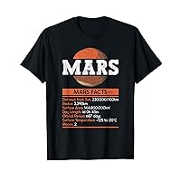 Mars Facts - Mars Planet Space Lover T-Shirt