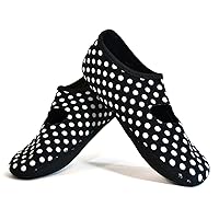 Mary Janes, Medium, Black/White Polka Dots