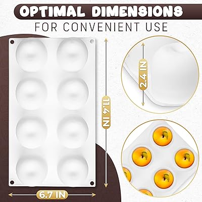 Mua Round Silicone Molds for Chocolate Candy - 8 Cavity Apple Mold 3d  Silicone Molds for Baking Molds Silicone Shapes Ice Cream Candy Molds  Silicone White Chocolate Dessert Molds Cake Baking Supplies