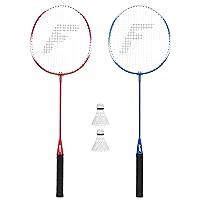 Badminton Racket + Birdie Set - Replacement Badminton Equipment for Kids + Adults - 2 Player - 4 Player Badminton Racket Sets