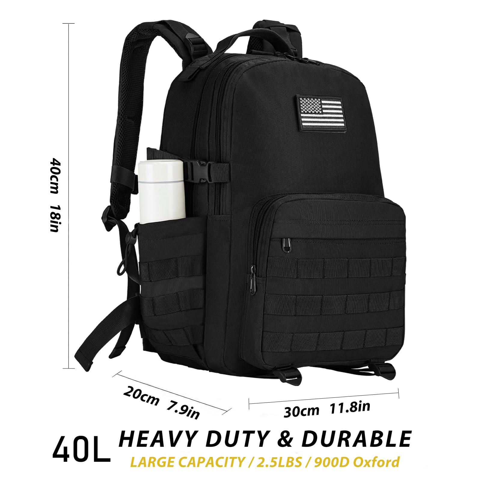 CVLIFE Tactical Backpack for Men Women 40L Molle Military Backpacks