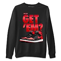 1 Satin Bred Design Printed Did You Get 'Em Sneaker Matching Sweatshirt