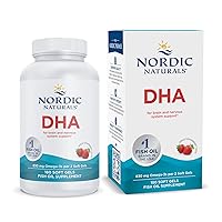 DHA, Strawberry - 180 Soft Gels - 830 mg Omega-3 - High-Intensity DHA Formula for Brain & Nervous System Support - Non-GMO - 90 Servings