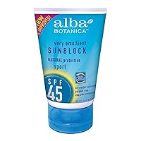 Alba Botanica Spf45 Sunscreen Sport 4 Ounce Tube (118ml) (2 Pack)