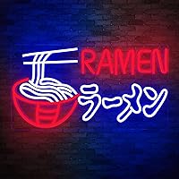 Ramen Neon Sign, LED Japanese Noodles Neon Light for Wall Decor, Noodle Light Up Signs, USB Powered Food Shop Neon Sign for Restaurant Store Kitchen Home Bar Cafe Dinning Room Christmas Gift