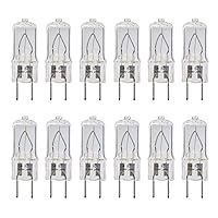 G8 Halogen Light Bulbs 20W, 2Pin G8 Base Xenon Bulb,120V T4 JCD Type Dimmable/Warm White,Under Cabinet Puck Lighting Replacements,12Packs