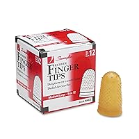 Swingline Products - Swingline - Rubber Finger Tips, Size 12, Medium/Large, Amber, 12/Pack - Sold As 1 Dozen
