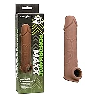CalExotics Performance Maxx Life-Like Extension Penis Sleeve Extender 8 Inch - Brown - SE-1633-20-3