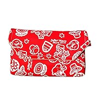Custom Red New3DSXL Soft Storage Bag Protective Carry Pouch, for New 3DS New3DS XL/LL, 3DSXL 3DSLL Handheld Consoles, Big Handcraft Mario Edition Capacity Waterproof Portable Snap Pocket