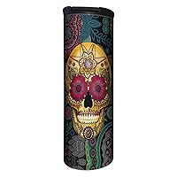 Tree-Free Greetings Barista Tumbler Vacuum Insulated, Stainless Steel Travel Coffee Mug/Cup, 1 Count (Pack of 1), Sugar Skull Paisley