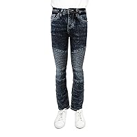 X RAY Stretch Slim Fit Biker Jeans, Distressed Moto Denim Pants for Big Boy & Little Kids