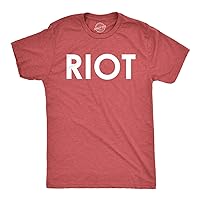 Riot T Shirt Funny Shirts for Men Political Novelty Sarcastic Adult Tees Humor