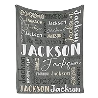 Custom Blanket with Name for Adult Personalized Name Flannel Blanket for Kids Boys Customized Blanket Gift for Birthday Christmas Valentines Day Gift (Color-12, 30x40)