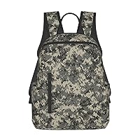 Army Digital Camouflage Print Simple And Lightweight Leisure Backpack, Men'S And Women'S Fashionable Travel Backpack