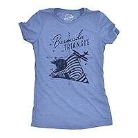 Womens Bermuda Triangle T Shirt Funny Vintage Retro Graphic Novelty Tee for Men