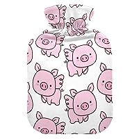 Hot Water Bottles with Cover Baby Pig Hot Water Bag for Pain Relief, Sore Muscles Arthritis, Hot Bottle Water Bag 2 Liter