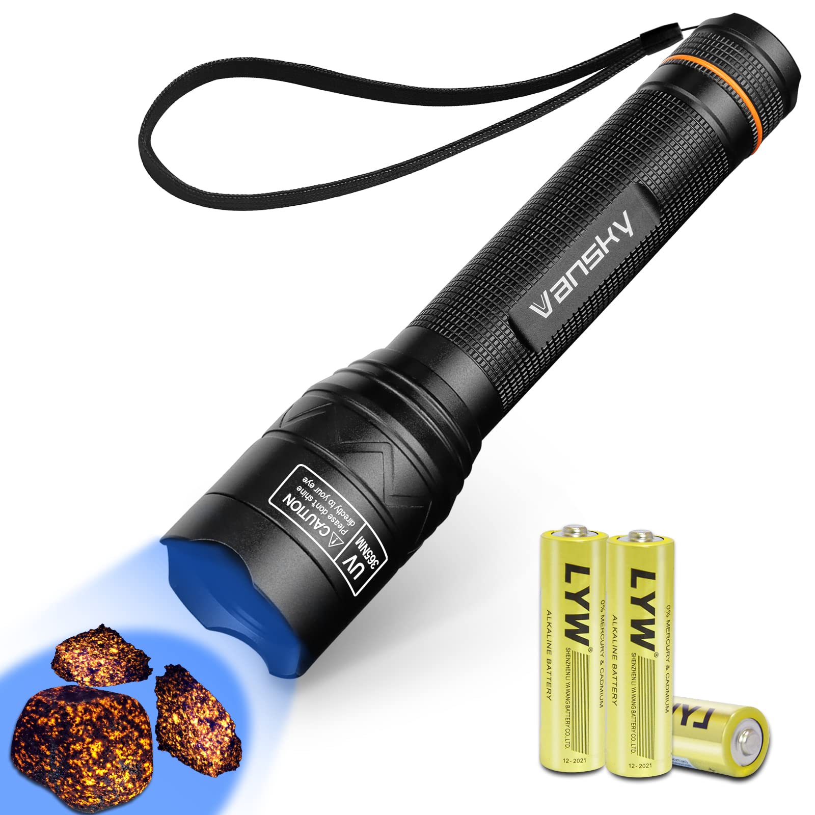 Vansky 【Recommend】 365nm UV Light Flashlight and 51 LED 395nm Blacklight UV Flashlight Pet Urine Detector for Dog/Cat Urine, Dry Stains
