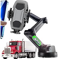 Truck Phone Holder Mount for Car Drivers Semi Trucker Heavy Duty for Pick-Up Windshiele and Dashboard,Truck Accessories,for iPhone, Samsung,LG,Google