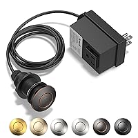 Garbage Disposal Air Switch Kit-Professional，Cordless Sink Top Waste Disposer On/Off， Garbage Disposal Button, Brass Made Cover, UL Listed