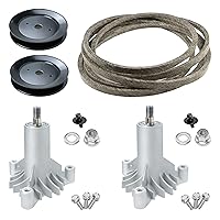42 Inch Mower Parts Deck Rebuild Kit Fits for AYP Craftsman Poulan Husqvarna with 130794 Heavy Duty Spindles,2 Pulleys 173436, 95