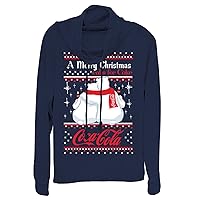 Coca-Cola Women's A Merry Christmas Calls for a Coke Graphic Cowl Neck Sweater