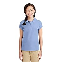Girls Youth Silk Touch Peter Pan Collar Polo Shirt YG503