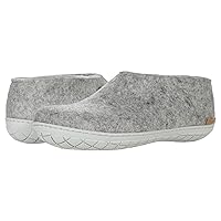 AR Unisex Women's/Men's 100% Natural Wool Shoe with Rubber Sole (47 M EU, Grey)