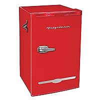 Frigidaire Retro Bar Fridge Refrigerator with Side Bottle Opener, 3.2 cu. ft, Red