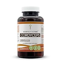 Secrets of the Tribe Cordyceps 120 Capsules, Made with Vegetable Capsules and Cordyceps Cordyceps Sinensis Vitality and Stamina (120 Capsules)