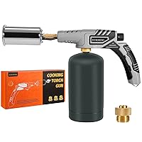 Kitchen Torch Cooking Propane Torch,500,000 BTU Culinary Blow Torch Lighter,Sous Vide,Charcoal Starter Grill Torch Fire Gun for Searing Steak,BBQ & Creme Brulee(Fuel Not Included)