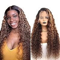 24inch Honey Blonde Ombre Lace Front Wig Human Hair,13x6 Highlight Loose Deep Wave Lace Front Wigs Human Hair Colored Wigs OP42730 Frontal Wig Gluelesses Wigs Human Hair Pre Plucked
