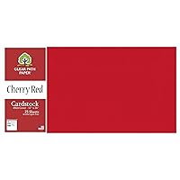 Clear Path Paper Cherry Red Cardstock - 12 x 24 inch - 65Lb Cover - 25 Sheets