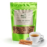 Yerbero - Premium Loose Una de Gato Tea 2 oz (56 gr) | Cat's Claw Bark Te Herbal | Makes 30+ Cups | Uncaria tomentosa | Stand Up Resealable Bag | Crafted By Nature100% All Natural, non-GMO, Gluten-free.