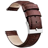 Ritche Quick Release Leather Watch Bands Genuine Leather Watch Strap for Samsung Galaxy Watch 6 Band Classic 43mm 47mm 40mm 44mm 18mm, 20mm or 22mm for Men and Women